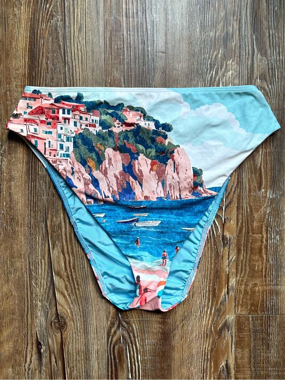 Show Me Your Mumu Scenic Coastal Print High Waisted Bikini Bottom